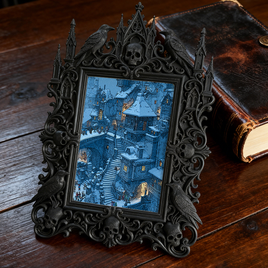 Limited-stock Gothic Dark-style Photo Frame | Vampire LARP Castle Hall Decor, Photo Ornament, Wall/Table Dual-use, Artistic Frame