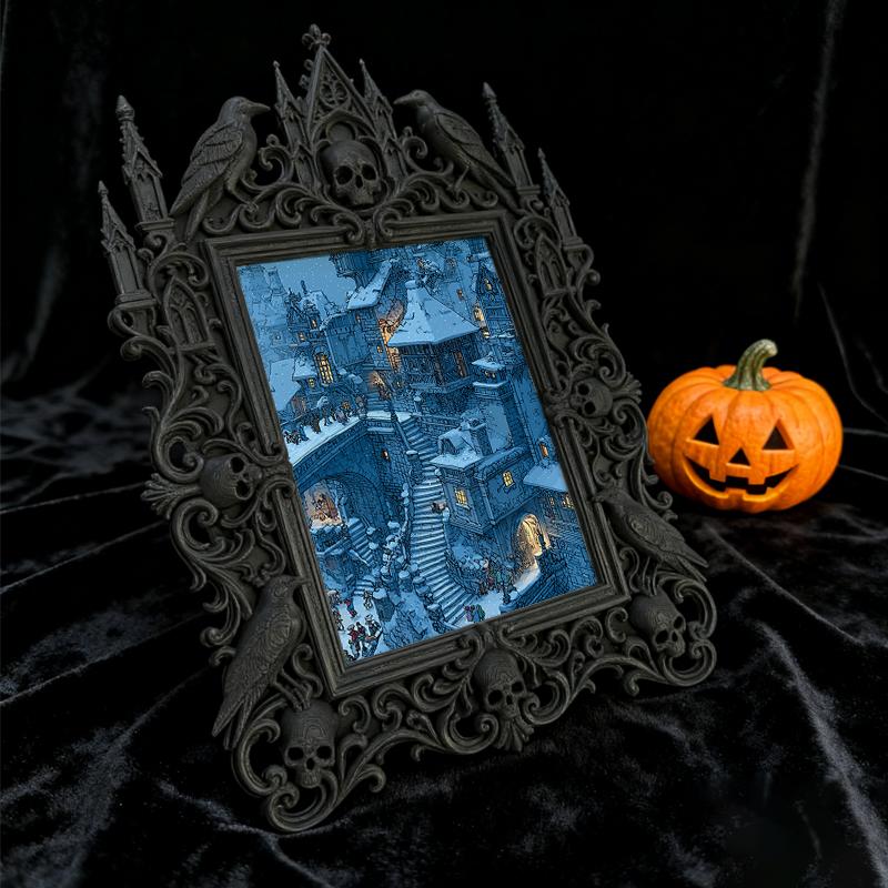 Limited-stock Gothic Dark-style Photo Frame | Vampire LARP Castle Hall Decor, Photo Ornament, Wall/Table Dual-use, Artistic Frame