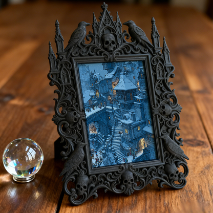 Limited-stock Gothic Dark-style Photo Frame | Vampire LARP Castle Hall Decor, Photo Ornament, Wall/Table Dual-use, Artistic Frame