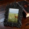 Rugged Gothic Dark-style Photo Frame | Gothic Biker Bar Photo Corner Decor, Photo Ornament, Dual-use Display, Wear-resistant Frame