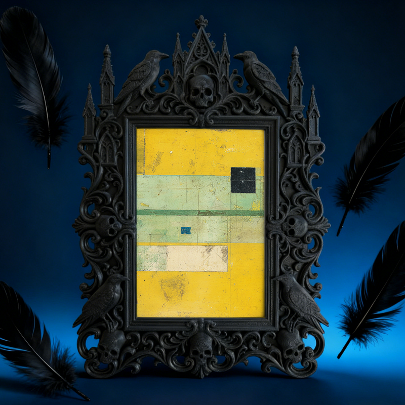 Refined Gothic Dark-style Photo Frame | Paranormal Investigator Office Decor, Photo Ornament, Wall-mountable & Tabletop, Elegant Frame