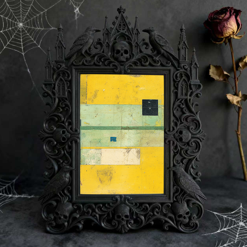 Refined Gothic Dark-style Photo Frame | Paranormal Investigator Office Decor, Photo Ornament, Wall-mountable & Tabletop, Elegant Frame