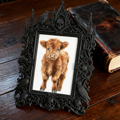 Collector-approved Gothic Dark-style Photo Frame | Horror Movie Poster Exhibition Decor, Photo Ornament, Wall/Table Dual-use, Display-grade 