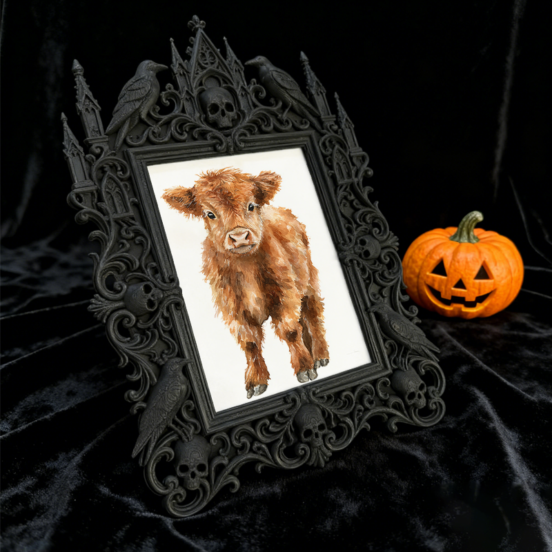 Collector-approved Gothic Dark-style Photo Frame | Horror Movie Poster Exhibition Decor, Photo Ornament, Wall/Table Dual-use, Display-grade 