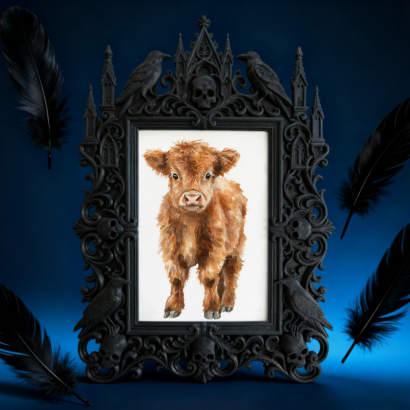 Collector-approved Gothic Dark-style Photo Frame | Horror Movie Poster Exhibition Decor, Photo Ornament, Wall/Table Dual-use, Display-grade 