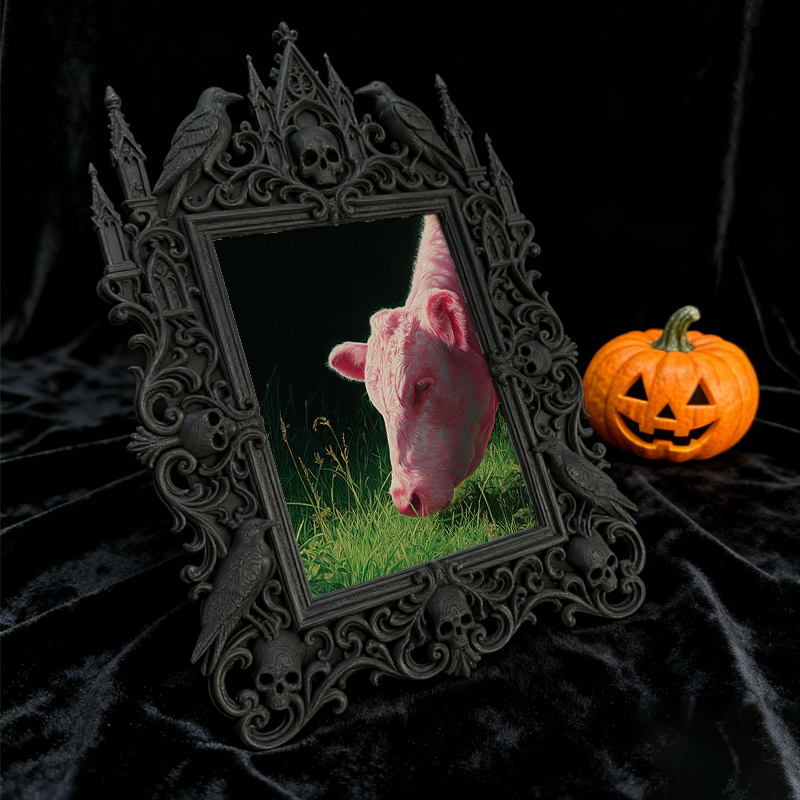 Bold Gothic Dark-style Photo Frame | Dark Fantasy Comic Con Booth Decor, Photo Ornament, Wall-mountable & Tabletop, Creative Frame