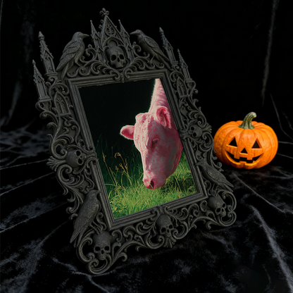 Bold Gothic Dark-style Photo Frame | Dark Fantasy Comic Con Booth Decor, Photo Ornament, Wall-mountable & Tabletop, Creative Frame