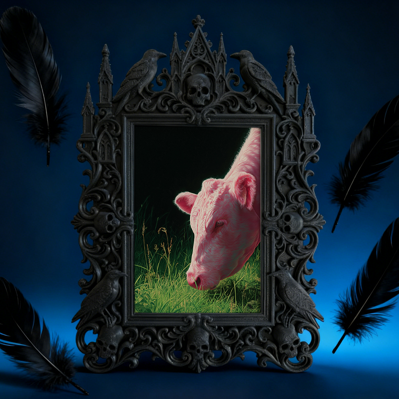 Bold Gothic Dark-style Photo Frame | Dark Fantasy Comic Con Booth Decor, Photo Ornament, Wall-mountable & Tabletop, Creative Frame