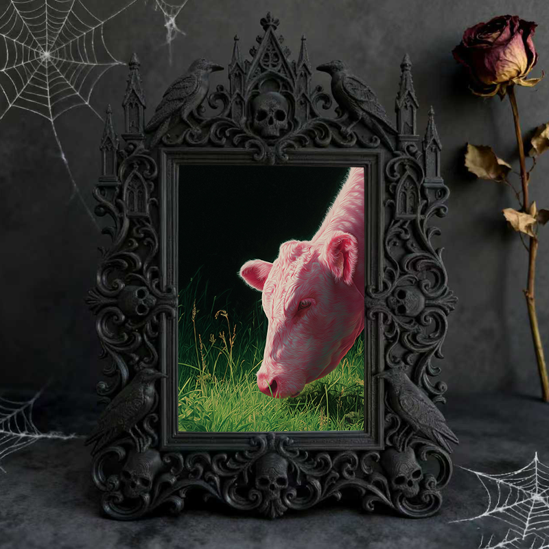 Bold Gothic Dark-style Photo Frame | Dark Fantasy Comic Con Booth Decor, Photo Ornament, Wall-mountable & Tabletop, Creative Frame
