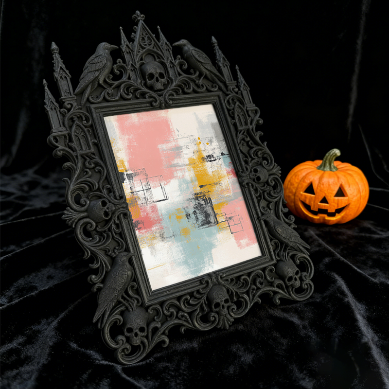 In-demand Gothic Dark-style Photo Frame | Dark Academia Dormitory Door Decor, Photo Ornament, Wall/Table Dual-use, Durable Frame