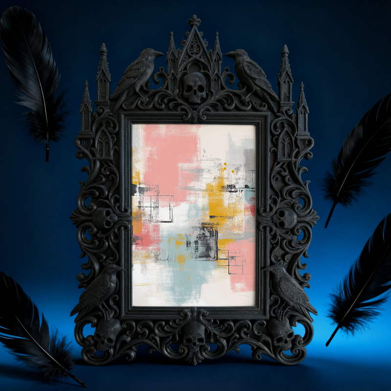 In-demand Gothic Dark-style Photo Frame | Dark Academia Dormitory Door Decor, Photo Ornament, Wall/Table Dual-use, Durable Frame