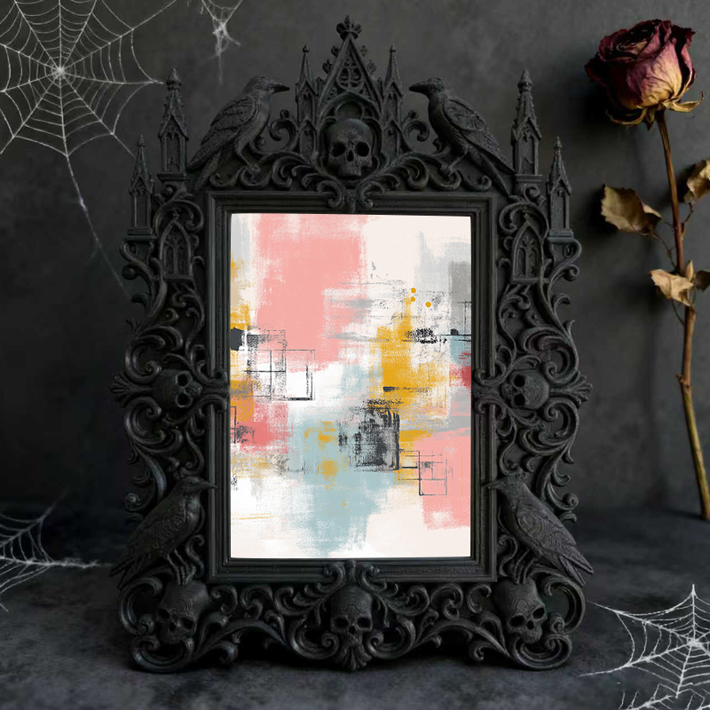 In-demand Gothic Dark-style Photo Frame | Dark Academia Dormitory Door Decor, Photo Ornament, Wall/Table Dual-use, Durable Frame