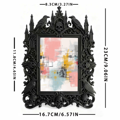 In-demand Gothic Dark-style Photo Frame | Dark Academia Dormitory Door Decor, Photo Ornament, Wall/Table Dual-use, Durable Frame