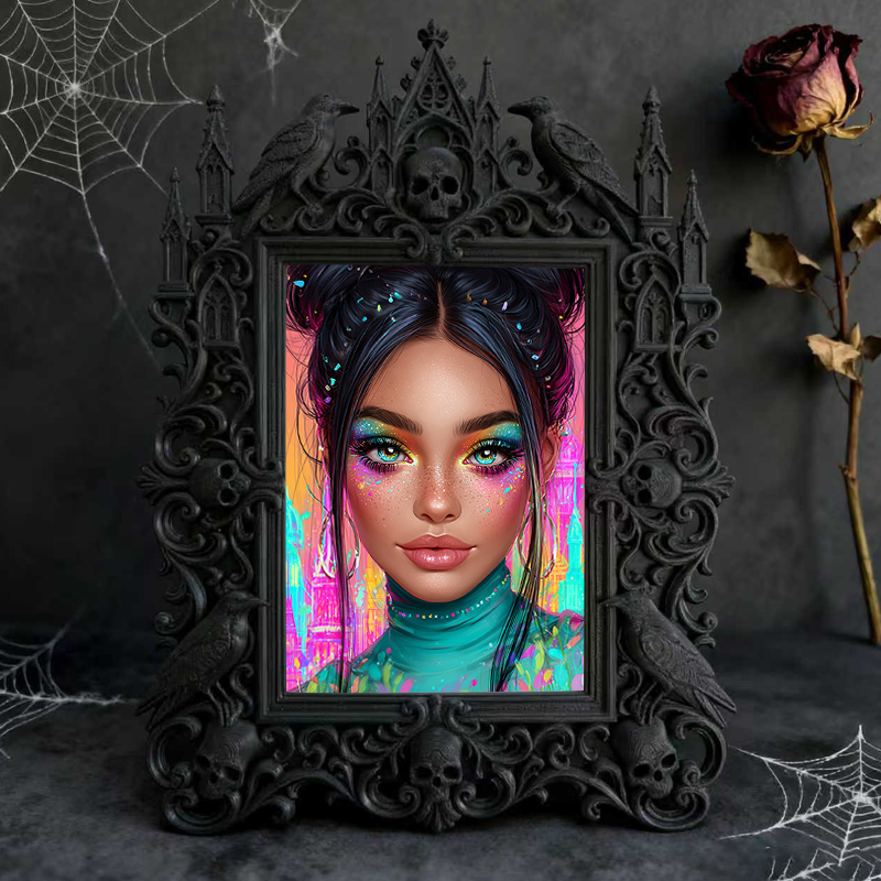 Bestselling Gothic Dark-style Photo Frame | Gothic Pet Adoption Event Decor, Photo Ornament, Wall/Table Dual-use, Eco-friendly Frame