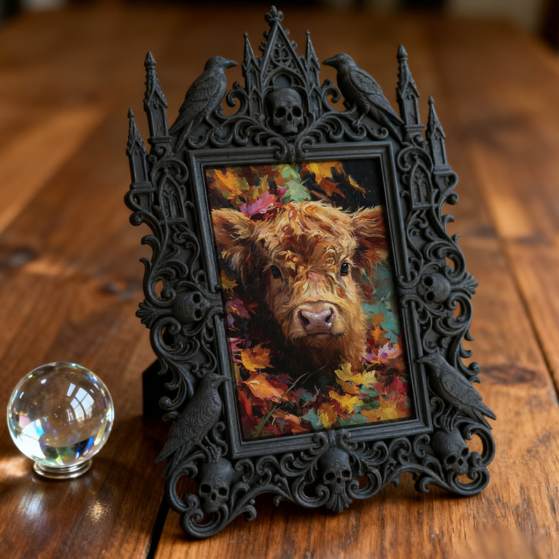 Must-buy Gothic Dark-style Photo Frame | Gothic Bachelor Party Decor, Photo Ornament, Dual-use Display, Sturdy Frame