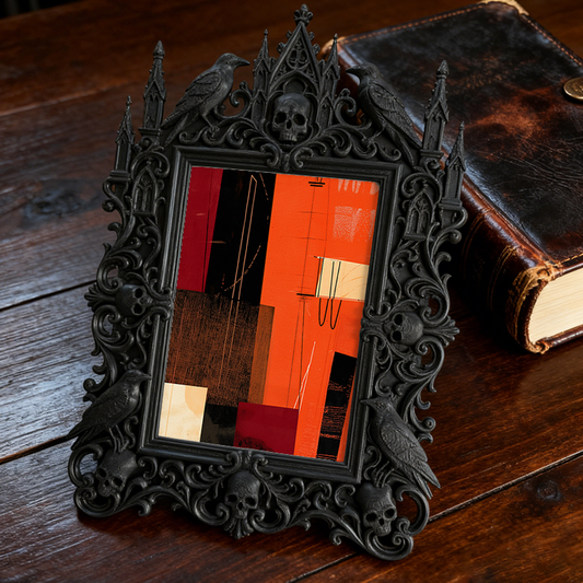 Exclusive-release Gothic Dark-style Photo Frame | Occult Manuscript Replica Shop Decor, Photo Ornament, Wall-mountable & Tabletop, Collectib
