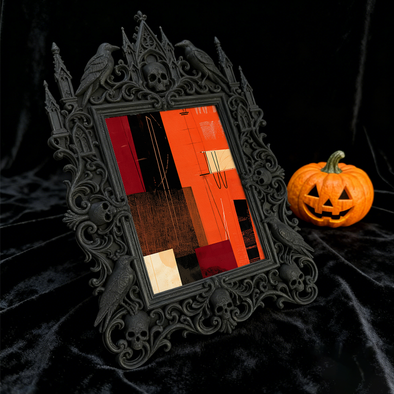 Exclusive-release Gothic Dark-style Photo Frame | Occult Manuscript Replica Shop Decor, Photo Ornament, Wall-mountable & Tabletop, Collectib