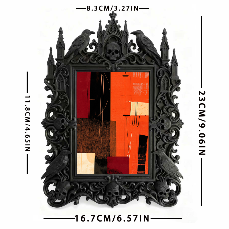 Exclusive-release Gothic Dark-style Photo Frame | Occult Manuscript Replica Shop Decor, Photo Ornament, Wall-mountable & Tabletop, Collectib