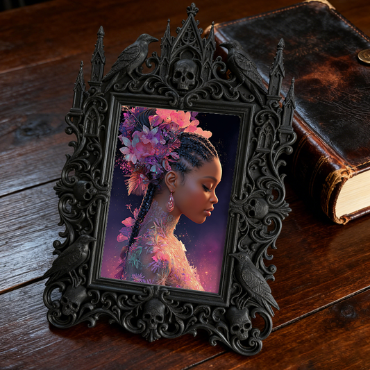 Hard-to-find Gothic Dark-style Photo Frame | Werewolf Cosplay Meetup Decor, Photo Ornament, Wall/Table Dual-use, Rustic Frame