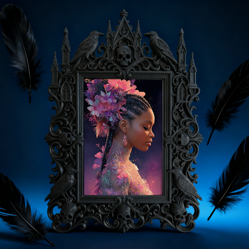 Hard-to-find Gothic Dark-style Photo Frame | Werewolf Cosplay Meetup Decor, Photo Ornament, Wall/Table Dual-use, Rustic Frame