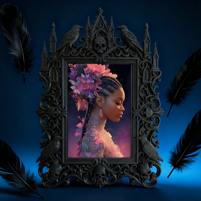 Hard-to-find Gothic Dark-style Photo Frame | Werewolf Cosplay Meetup Decor, Photo Ornament, Wall/Table Dual-use, Rustic Frame