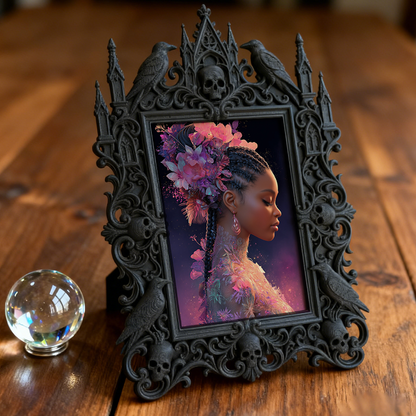 Hard-to-find Gothic Dark-style Photo Frame | Werewolf Cosplay Meetup Decor, Photo Ornament, Wall/Table Dual-use, Rustic Frame