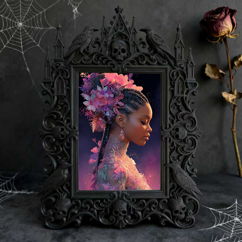 Hard-to-find Gothic Dark-style Photo Frame | Werewolf Cosplay Meetup Decor, Photo Ornament, Wall/Table Dual-use, Rustic Frame