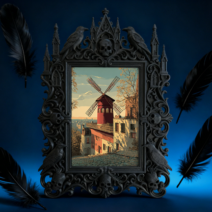 Highly-recommended Gothic Dark-style Photo Frame | Witchy Crystal Jewelry Shop Decor, Photo Ornament, Wall-mountable & Tabletop, Scratch-res