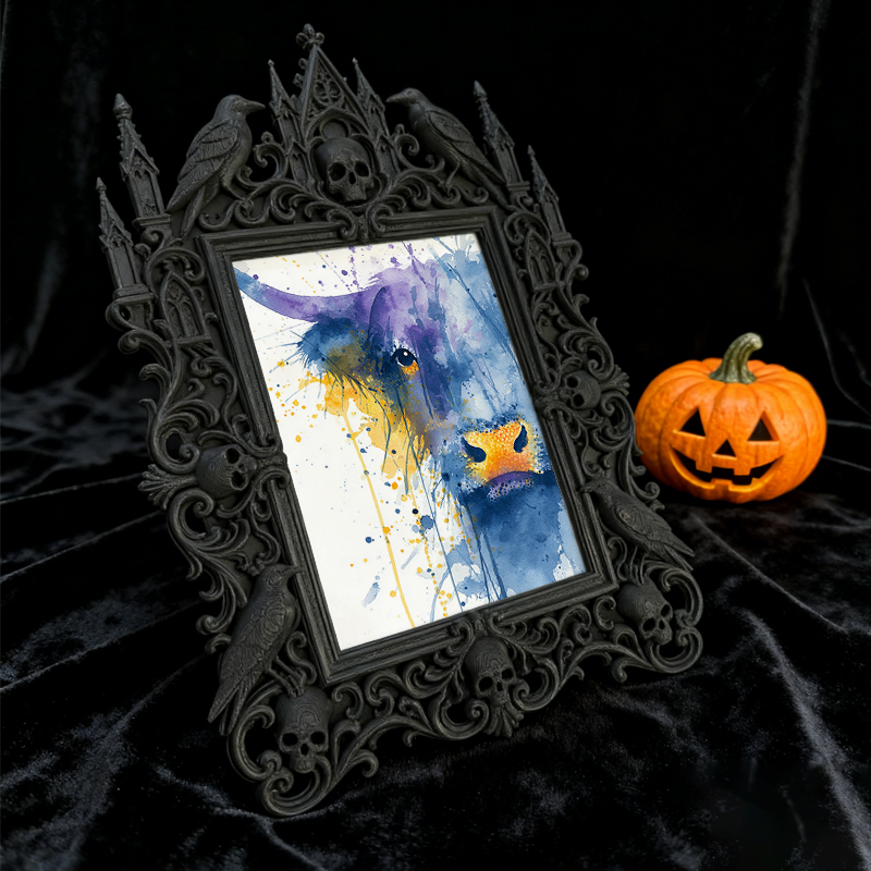 Buzzworthy Gothic Dark-style Photo Frame | Dark Academia Stationery Pop-up Decor, Photo Ornament, Wall/Table Dual-use, Eco-friendly Frame