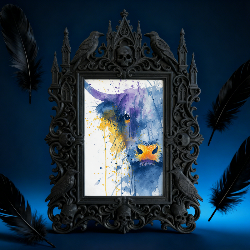 Buzzworthy Gothic Dark-style Photo Frame | Dark Academia Stationery Pop-up Decor, Photo Ornament, Wall/Table Dual-use, Eco-friendly Frame