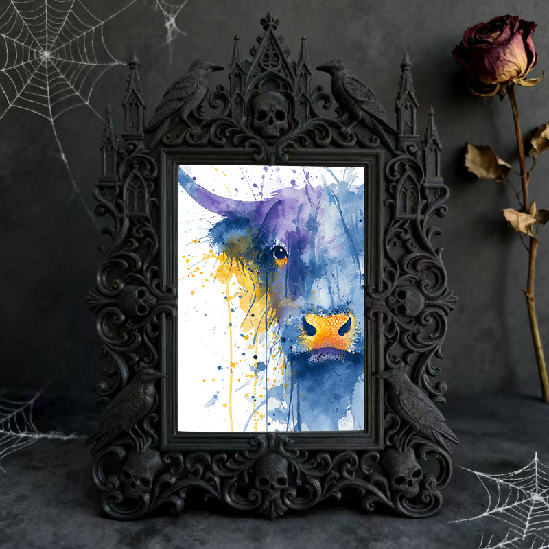 Buzzworthy Gothic Dark-style Photo Frame | Dark Academia Stationery Pop-up Decor, Photo Ornament, Wall/Table Dual-use, Eco-friendly Frame