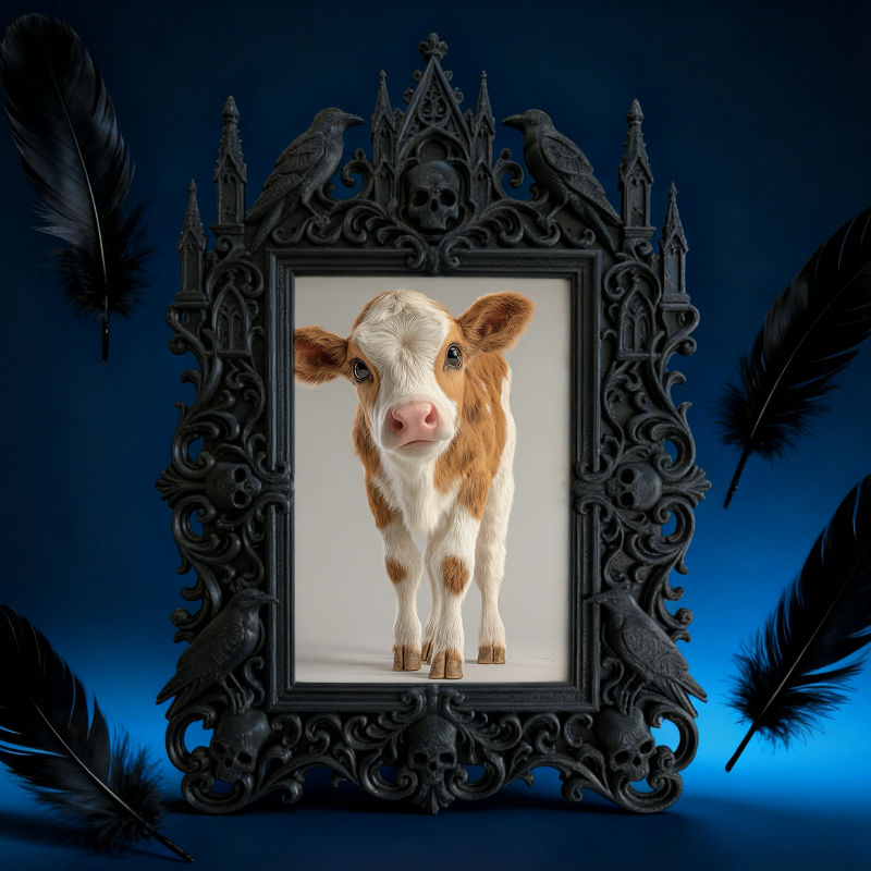 Best-rated Gothic Dark-style Photo Frame | Gothic Wedding Photo Table Decor, Photo Ornament, Dual-use Display, Sturdy Frame