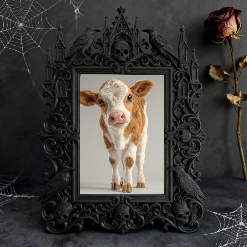 Best-rated Gothic Dark-style Photo Frame | Gothic Wedding Photo Table Decor, Photo Ornament, Dual-use Display, Sturdy Frame