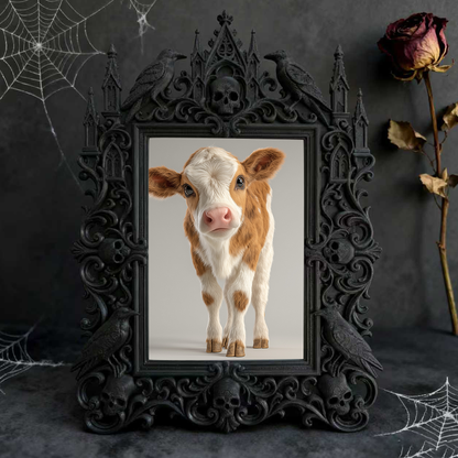 Best-rated Gothic Dark-style Photo Frame | Gothic Wedding Photo Table Decor, Photo Ornament, Dual-use Display, Sturdy Frame