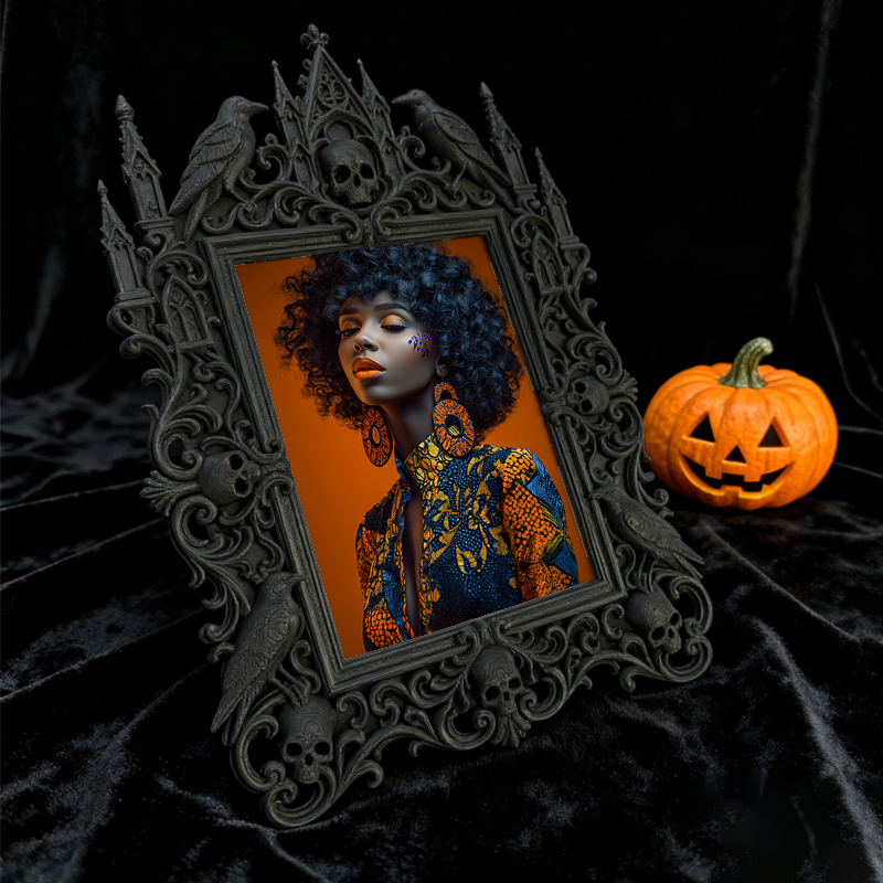 Flash-sale Gothic Dark-style Photo Frame | Occult Tarot Card Workshop Decor, Photo Ornament, Wall-mountable & Tabletop, Collectible Frame