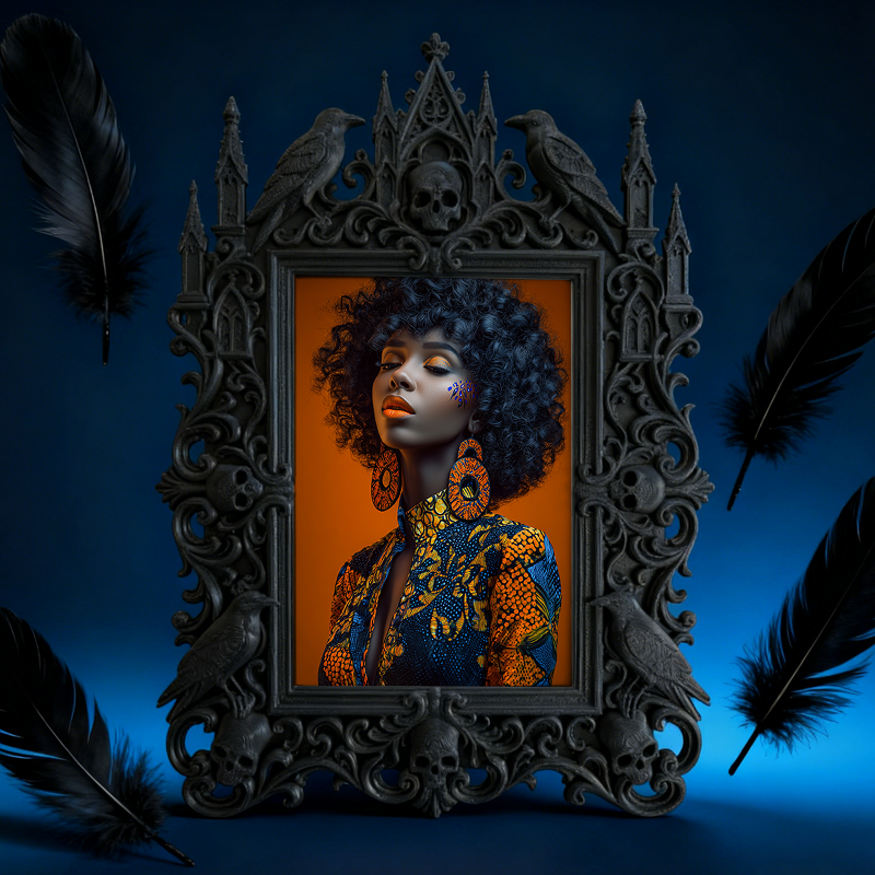 Flash-sale Gothic Dark-style Photo Frame | Occult Tarot Card Workshop Decor, Photo Ornament, Wall-mountable & Tabletop, Collectible Frame