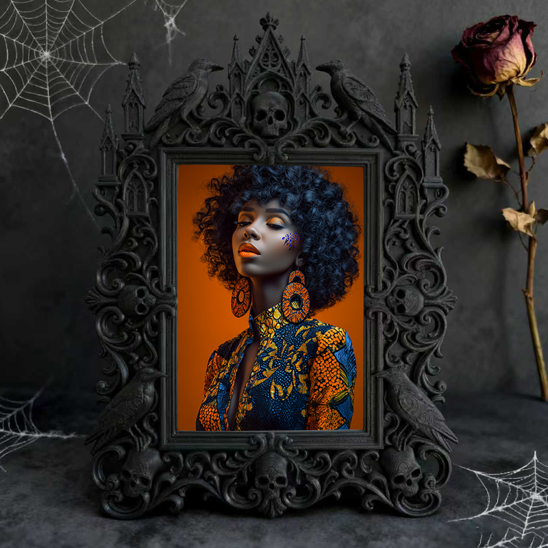 Flash-sale Gothic Dark-style Photo Frame | Occult Tarot Card Workshop Decor, Photo Ornament, Wall-mountable & Tabletop, Collectible Frame