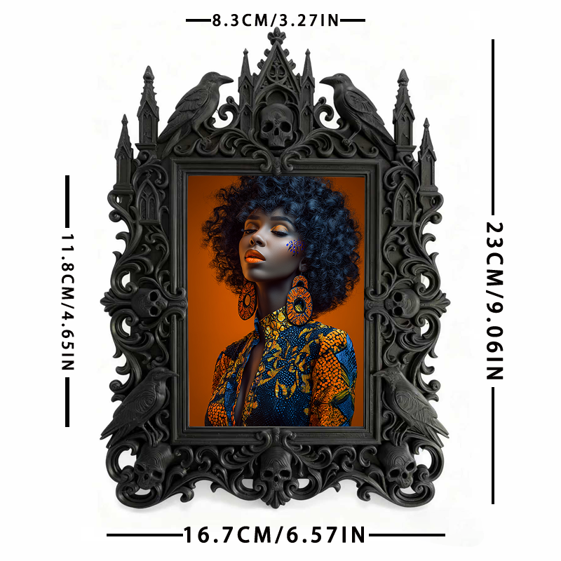 Flash-sale Gothic Dark-style Photo Frame | Occult Tarot Card Workshop Decor, Photo Ornament, Wall-mountable & Tabletop, Collectible Frame