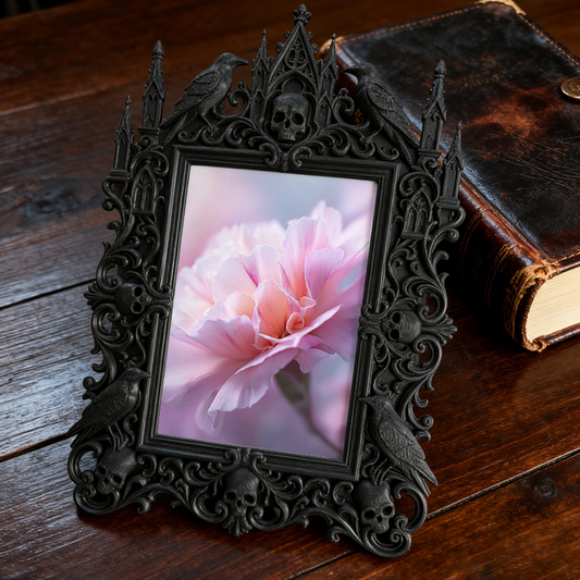 Rare-find Gothic Dark-style Photo Frame | Werewolf Themed Outdoor Picnic Decor, Photo Ornament, Wall/Table Dual-use, Rustic Frame