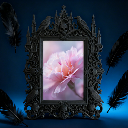 Rare-find Gothic Dark-style Photo Frame | Werewolf Themed Outdoor Picnic Decor, Photo Ornament, Wall/Table Dual-use, Rustic Frame