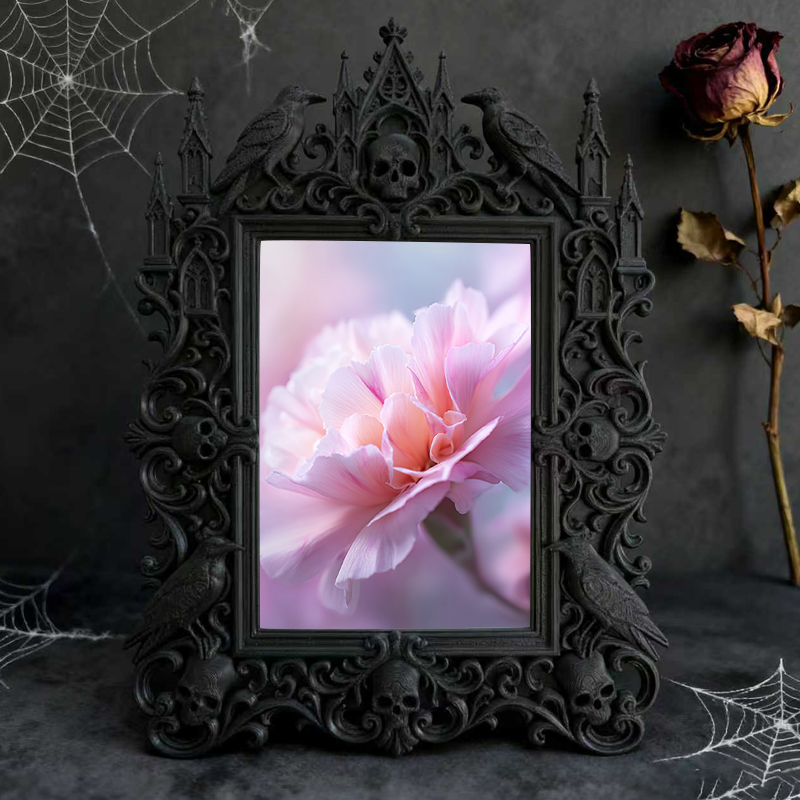 Rare-find Gothic Dark-style Photo Frame | Werewolf Themed Outdoor Picnic Decor, Photo Ornament, Wall/Table Dual-use, Rustic Frame
