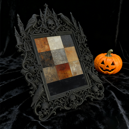 Luxe Gothic Dark-style Photo Frame | Dark Calligraphy Art Class Display, Photo Ornament, Wall-mountable & Tabletop, Practical Frame