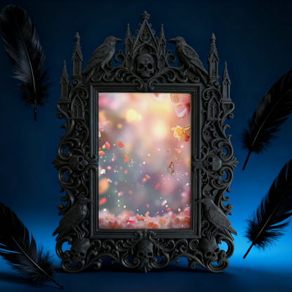 Limited-drop Gothic Dark-style Photo Frame | Vampire Cosplay Accessories Shop Decor, Photo Ornament, Wall/Table Dual-use, Artistic Frame