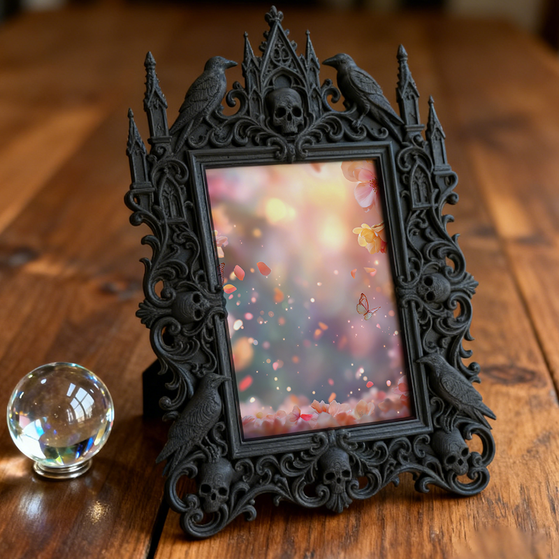 Limited-drop Gothic Dark-style Photo Frame | Vampire Cosplay Accessories Shop Decor, Photo Ornament, Wall/Table Dual-use, Artistic Frame