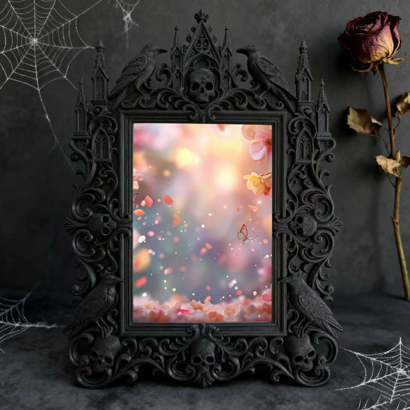 Limited-drop Gothic Dark-style Photo Frame | Vampire Cosplay Accessories Shop Decor, Photo Ornament, Wall/Table Dual-use, Artistic Frame