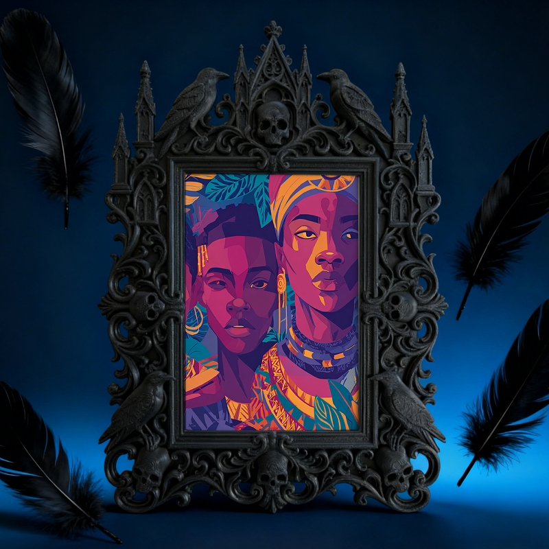Standout Gothic Dark-style Photo Frame | Witchy Herbal Candle Shop Decor, Photo Ornament, Wall-mountable & Tabletop, Portable Frame