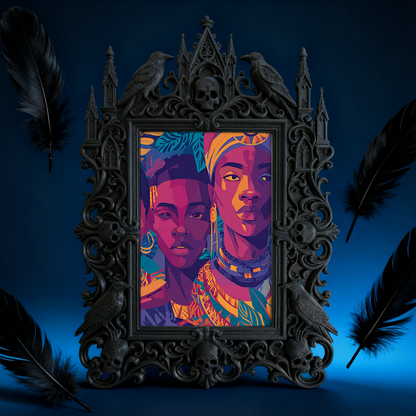 Standout Gothic Dark-style Photo Frame | Witchy Herbal Candle Shop Decor, Photo Ornament, Wall-mountable & Tabletop, Portable Frame