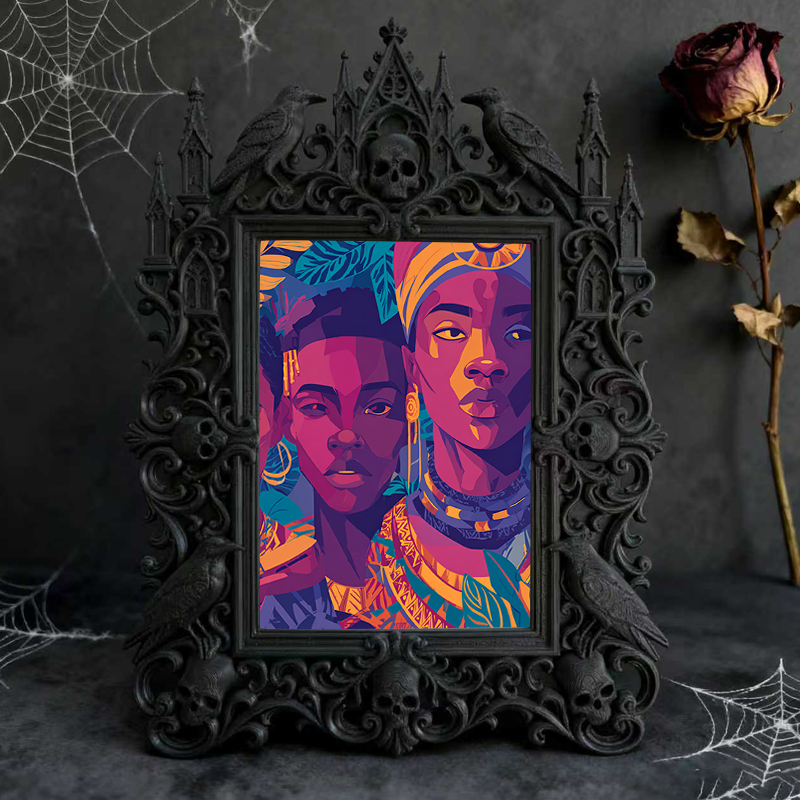 Standout Gothic Dark-style Photo Frame | Witchy Herbal Candle Shop Decor, Photo Ornament, Wall-mountable & Tabletop, Portable Frame