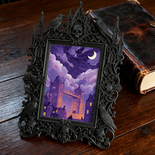 Collector-must-have Gothic Dark-style Photo Frame | Vintage Horror Comic Shop Decor, Photo Ornament, Wall/Table Dual-use, Display-grade Fram