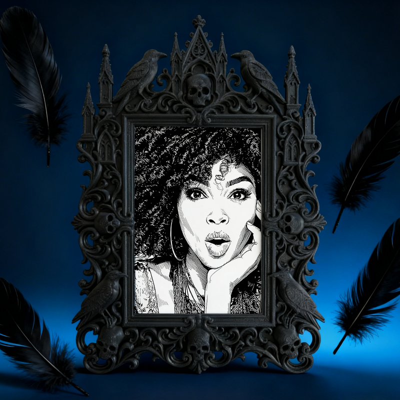 Cute Gothic Dark-style Photo Frame | Gothic Pet Halloween Costume Shop Decor, Photo Ornament, Dual-use Display, Cute Frame